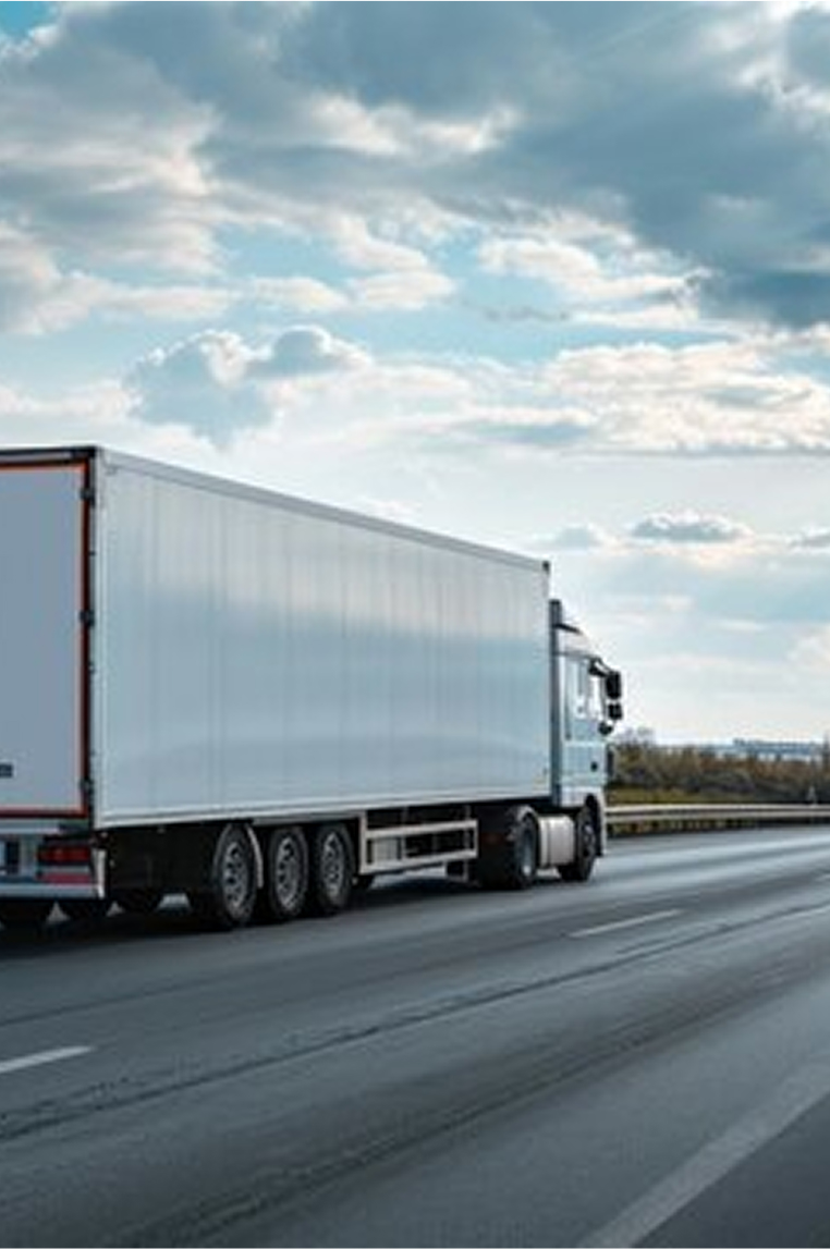 Truck on the road